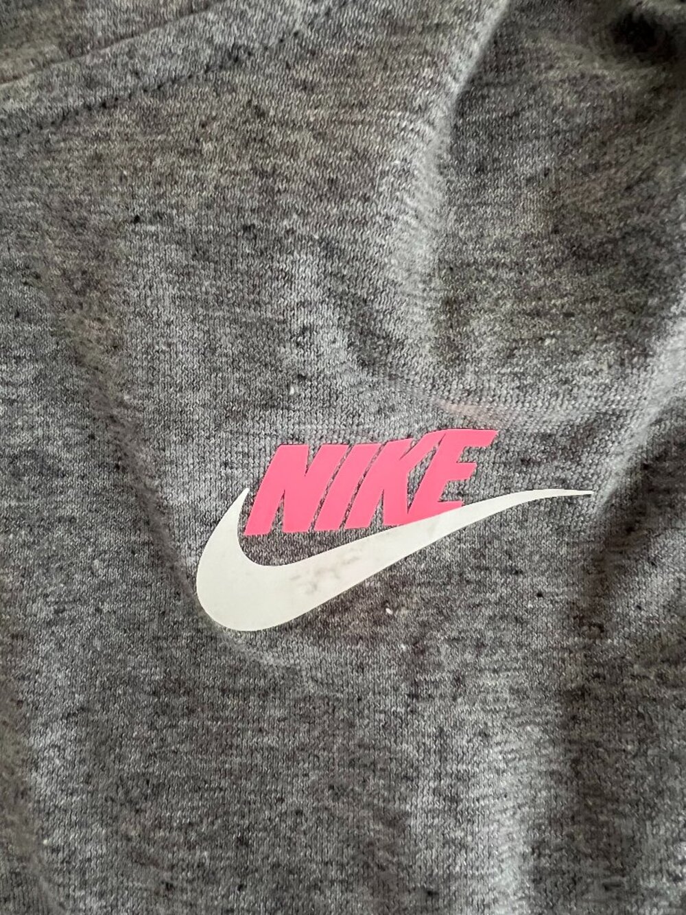 🌟 Nike Big Girls' Sportswear Full-Zip Jersey Hoodie – Gray Heather, NWT - Picture 3 of 5
